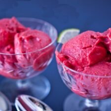 Homemade Raspberry Mango Sorbet