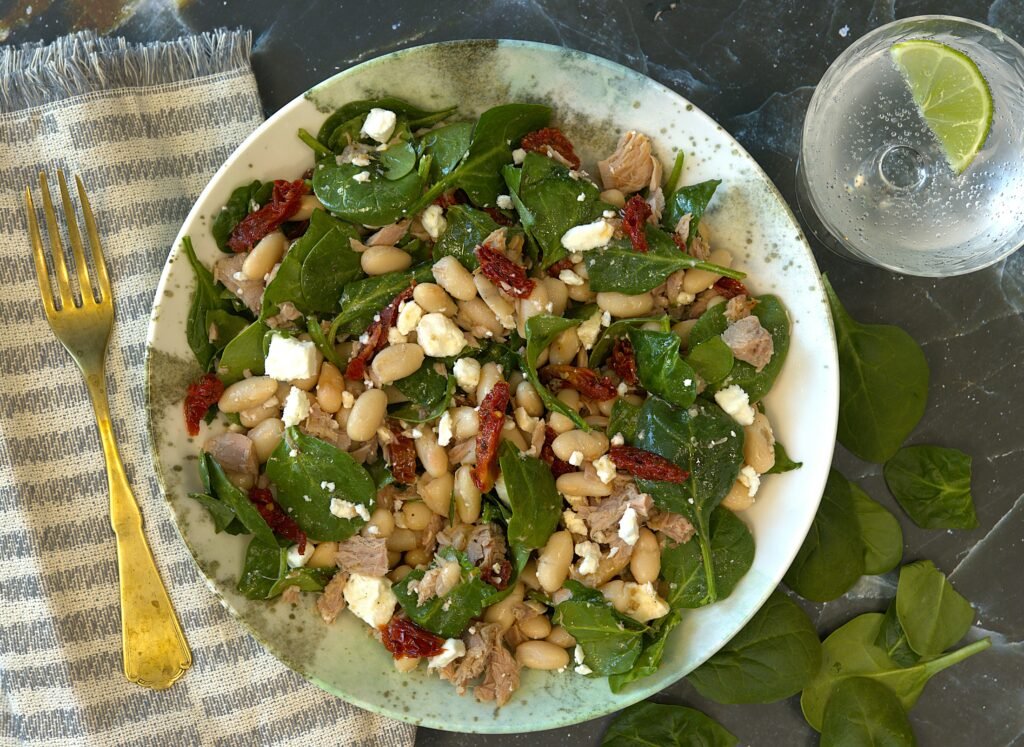 Mediterranean White Bean, Tuna & Sundried Tomato Salad