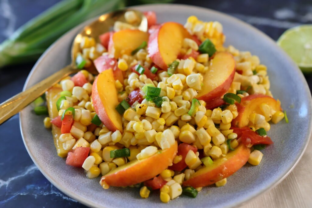 Sweet Corn & Stone Fruit Summer Salad