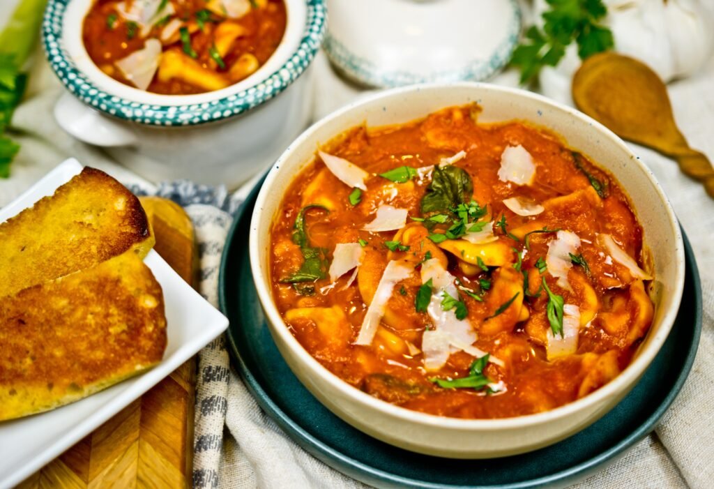 Tuscan Tomato, Tortellini & White Bean Soup