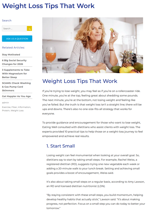 Live in Home Care Weight Loss Tips that Work December 2025