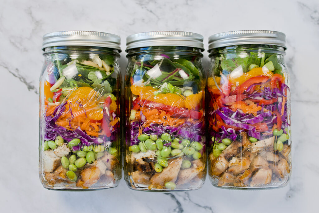Asian Chicken Mason Jar Salad (High-Protein Meal Prep)